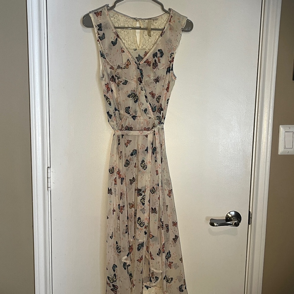 Disney Cinderella Hi Low Sheer Butterfly Dress